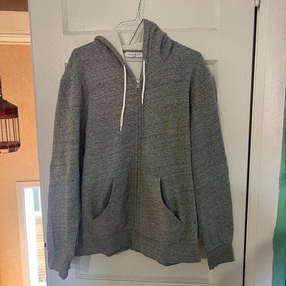 Sandro Gray Zip Up Sweater - Picture 1 of 9